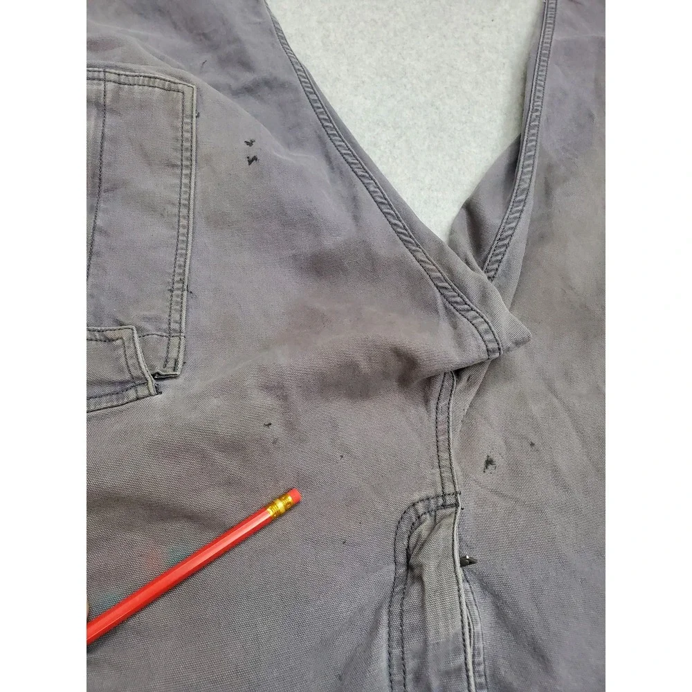 Carhartt Men Pants 33X30 Gray Cargo Canvas BN3574-M Rugged Flex Relaxed Fit READ